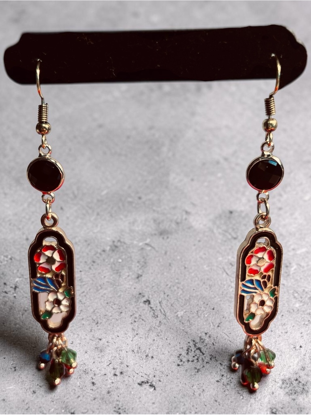 Boho Style Floral Earrings Colorful Dangles